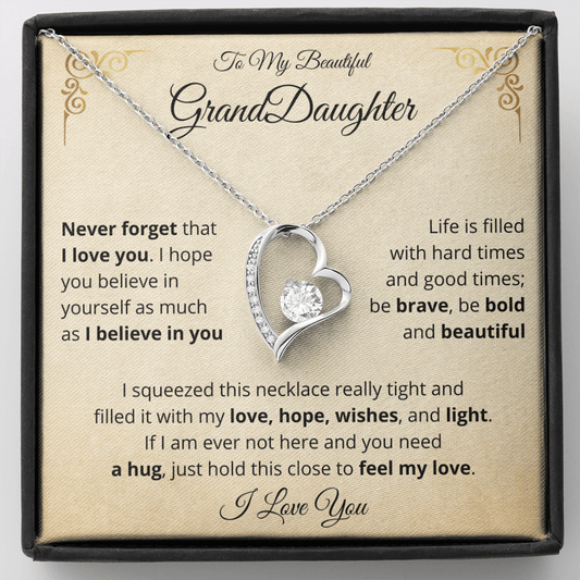 Never forget that I love you - Forever Love Necklace (G)