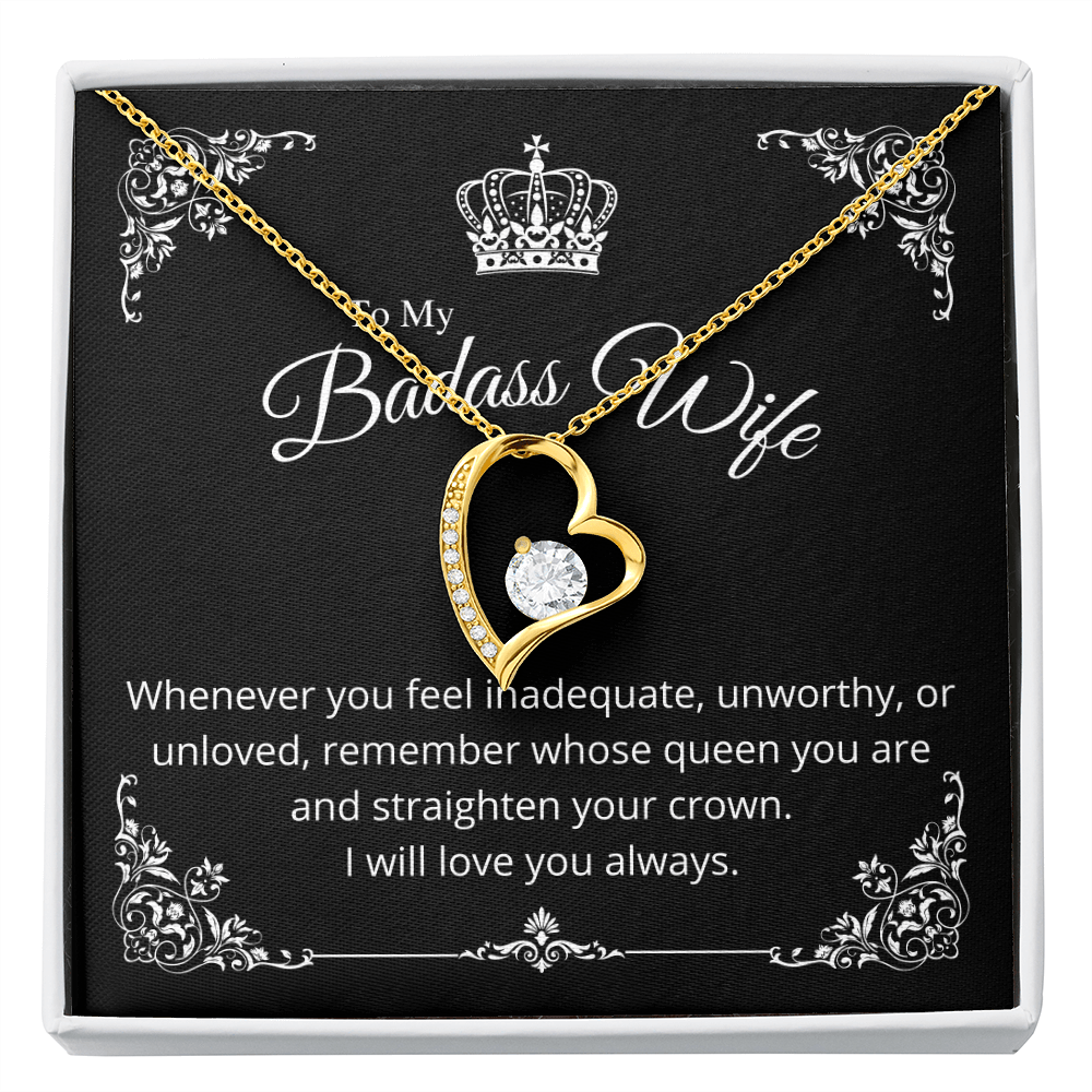 To my badass wife - Forever Love Necklace (WB)