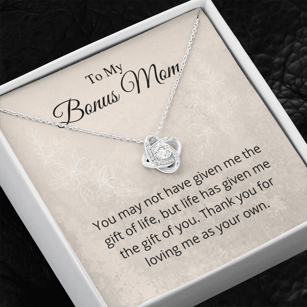 Life gave me the gift of you - Love Knot Necklace