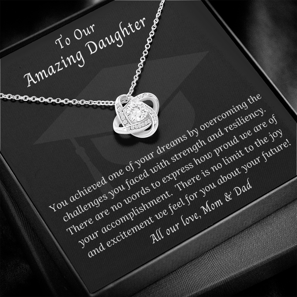 You achieved one of your dreams - Love Knot Necklace (W/B)