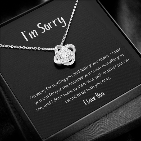 I hope you can forgive me - Love Knot Necklace