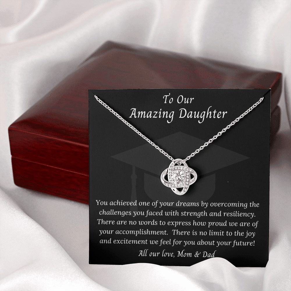 You achieved one of your dreams - Love Knot Necklace (W/B)