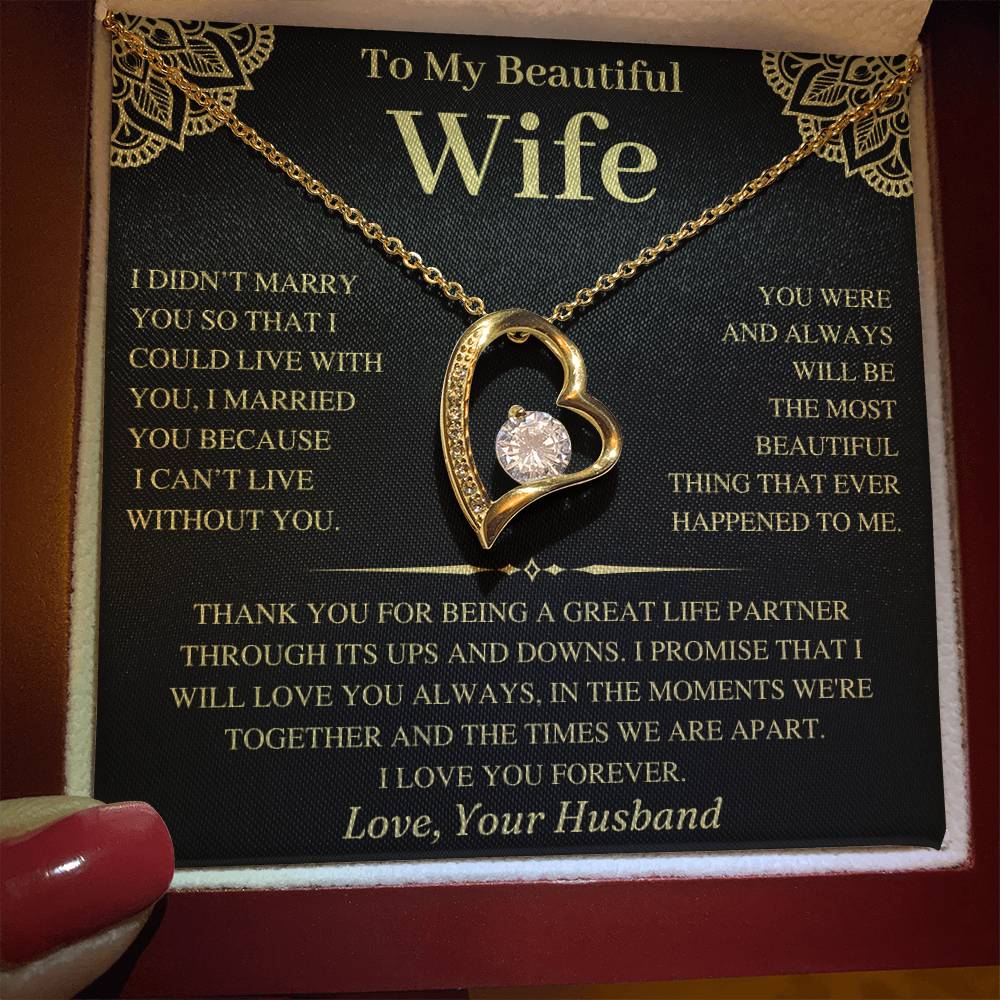 Thank You For Being A Great Life Partner - Forever Love Necklace