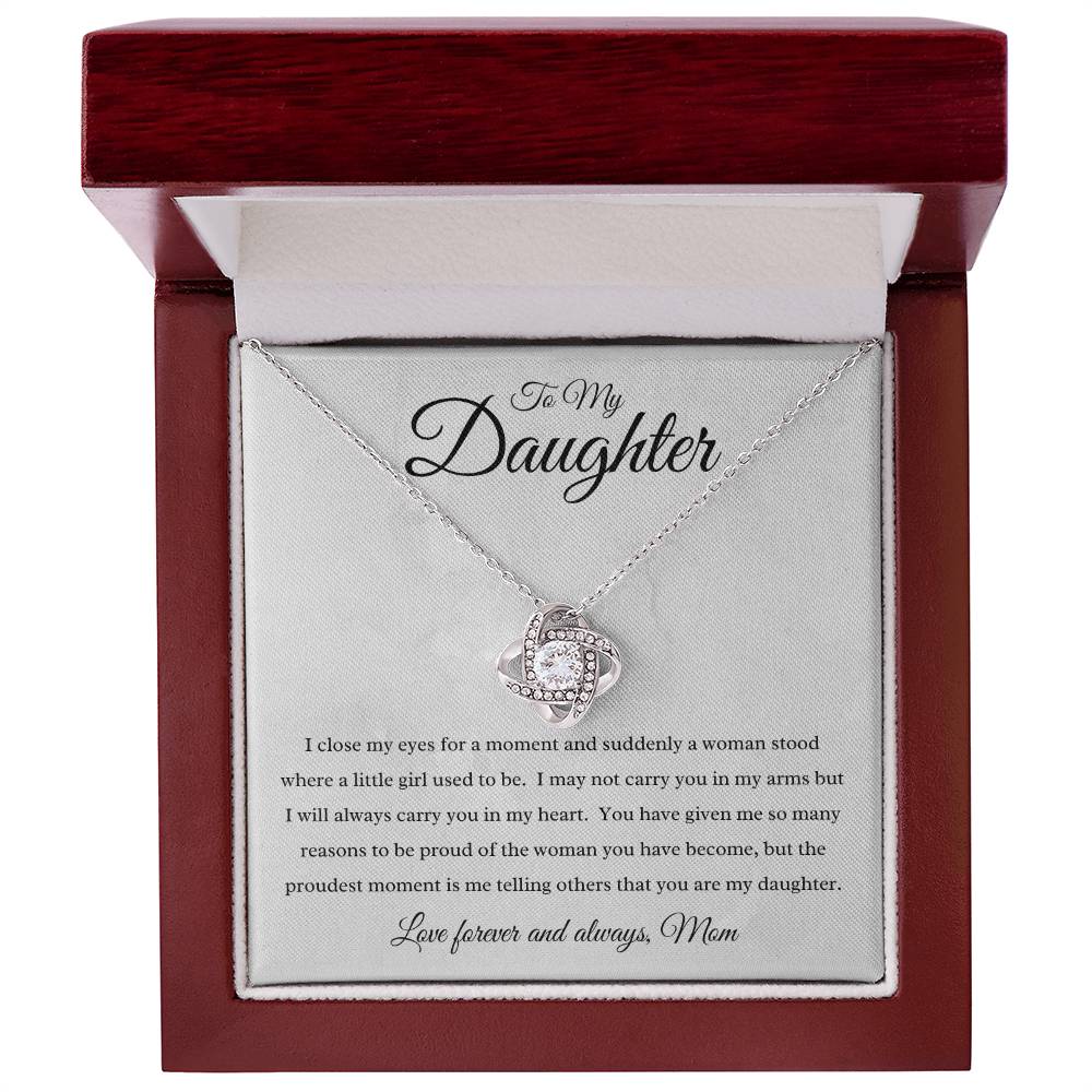 To My Daughter - I Close My Eyes - Forever Love Necklace (Marble)