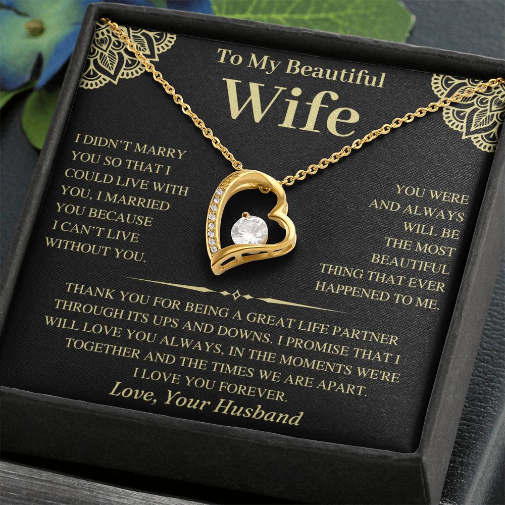 Thank You For Being A Great Life Partner - Forever Love Necklace