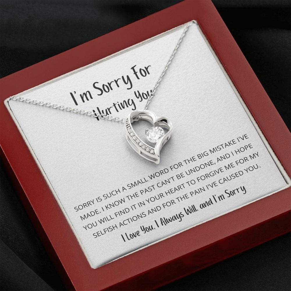 Sorry is such a small word - Forever Love Necklace (B/W)