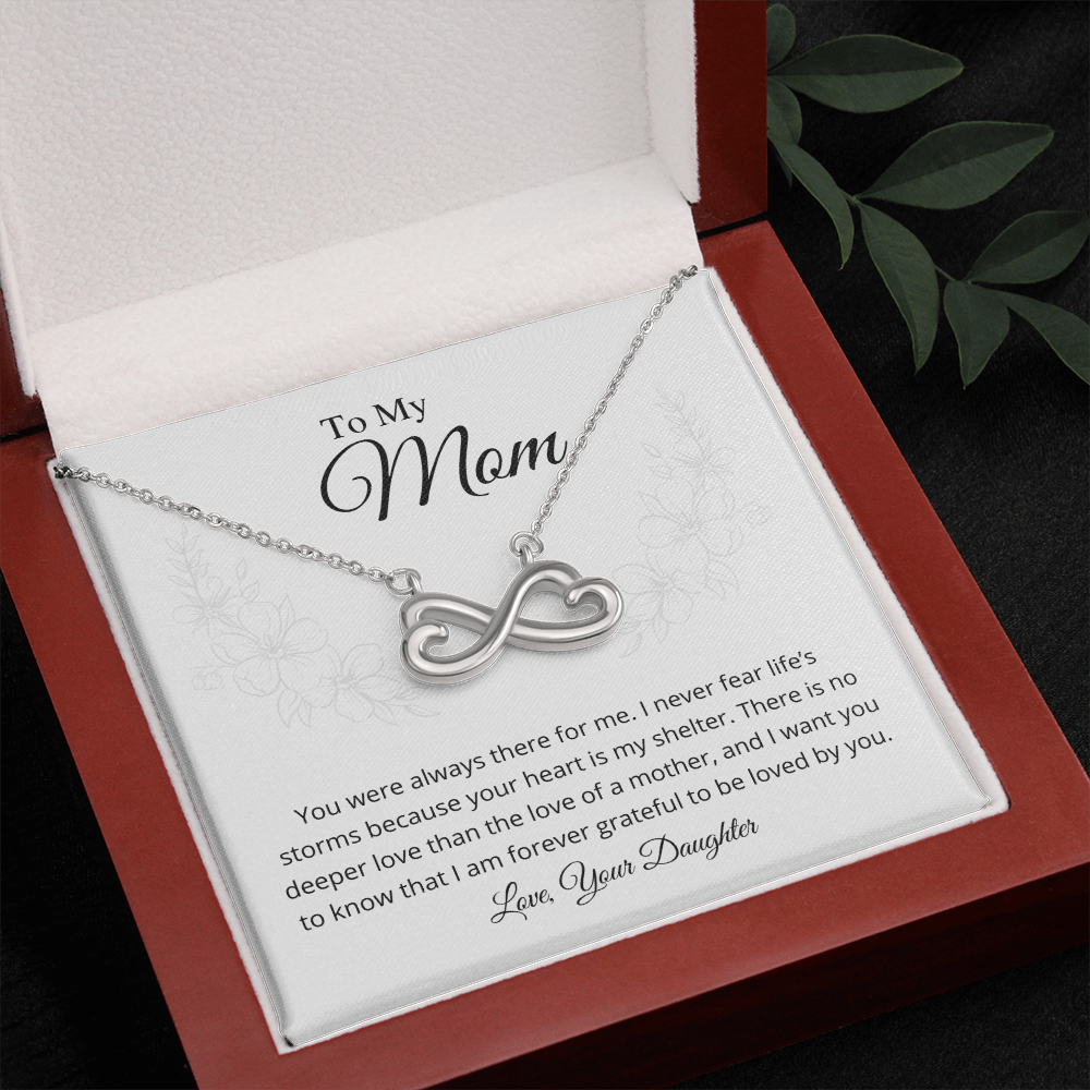 You were always there for me - Infinity Hearts Necklace From Daughter