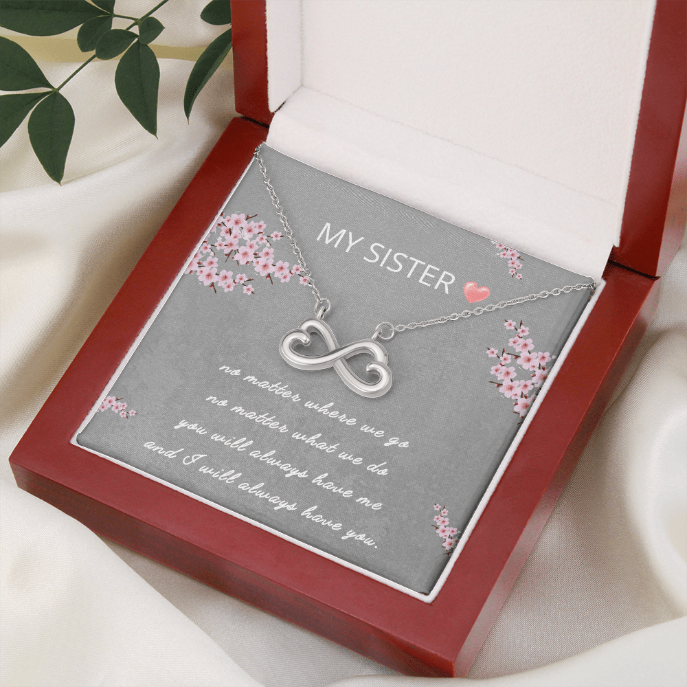 No matter where we go, no matter what we do - Infinity Hearts Necklace