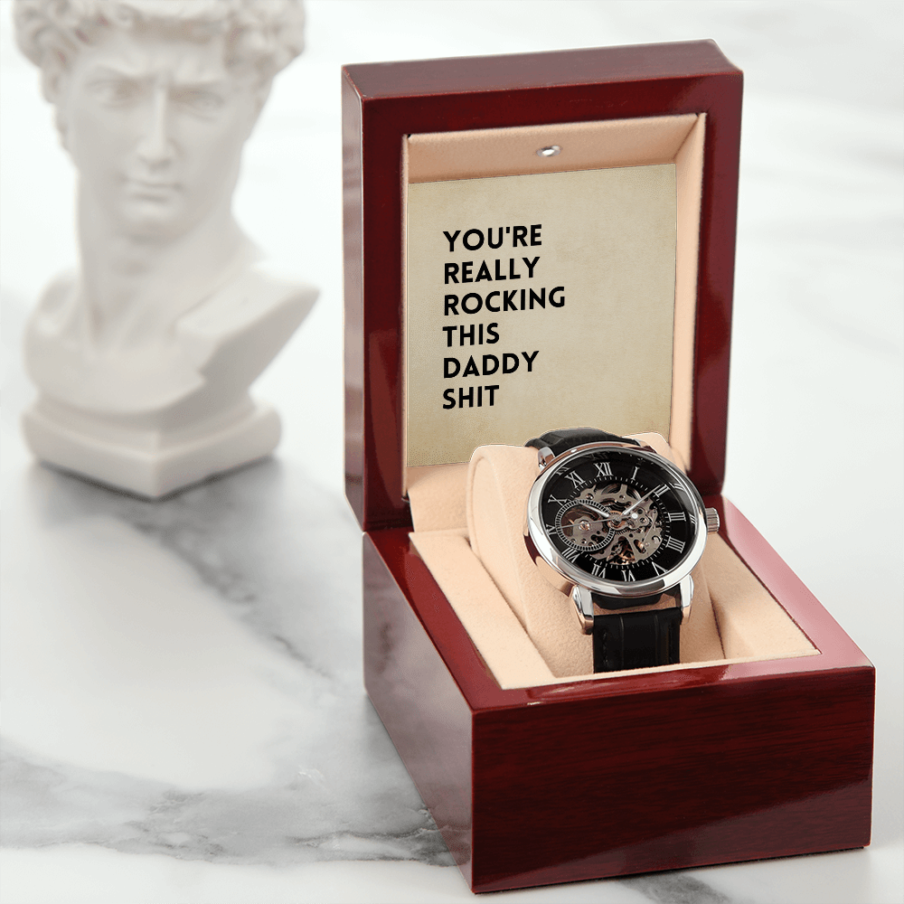 You're really rocking this daddy shit - Men's Openwork Watch (G)