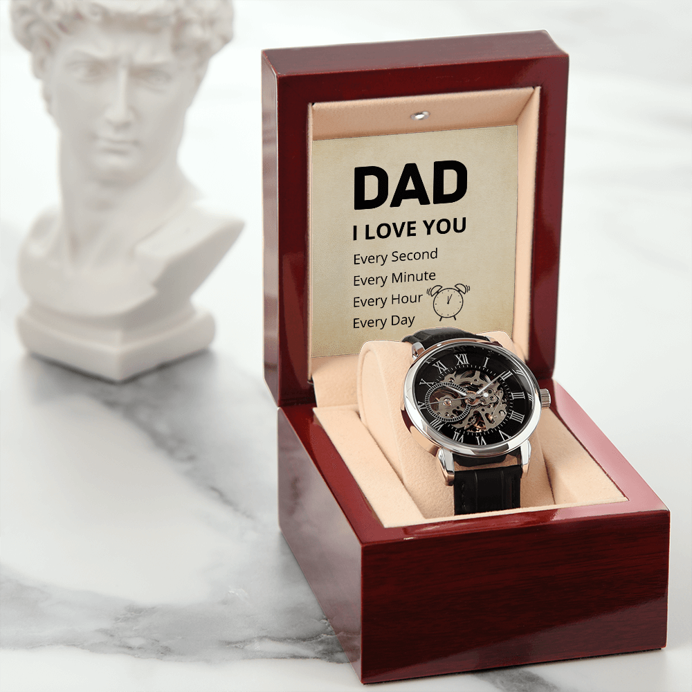 I love you every second - Men's Openwork Watch (G)