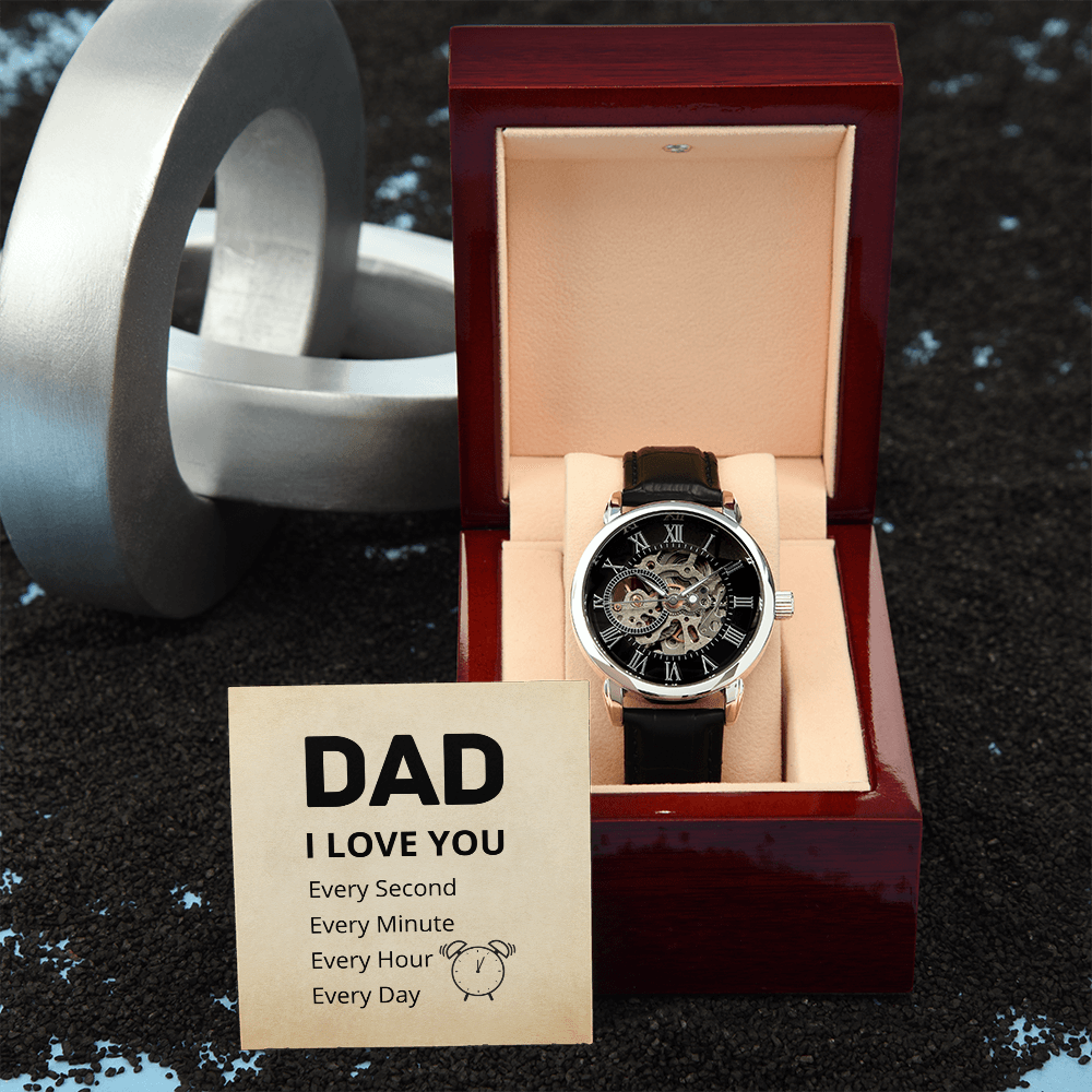 I love you every second - Men's Openwork Watch (G)