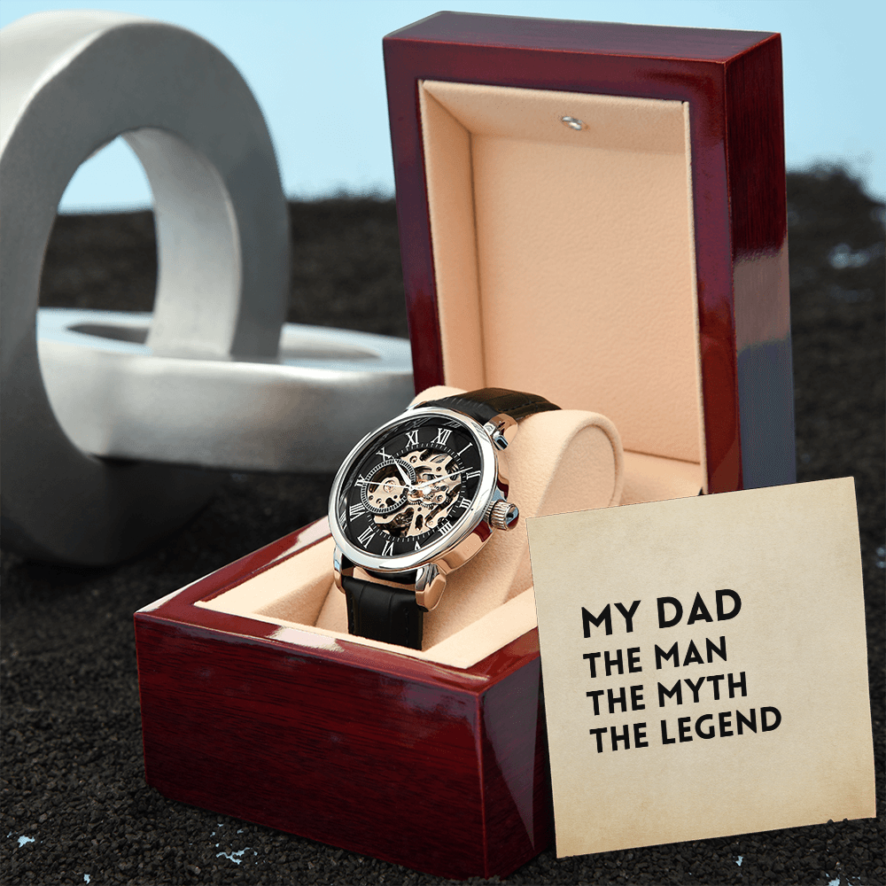 My Dad the man the myth the legend - Men's Openwork Watch (G)