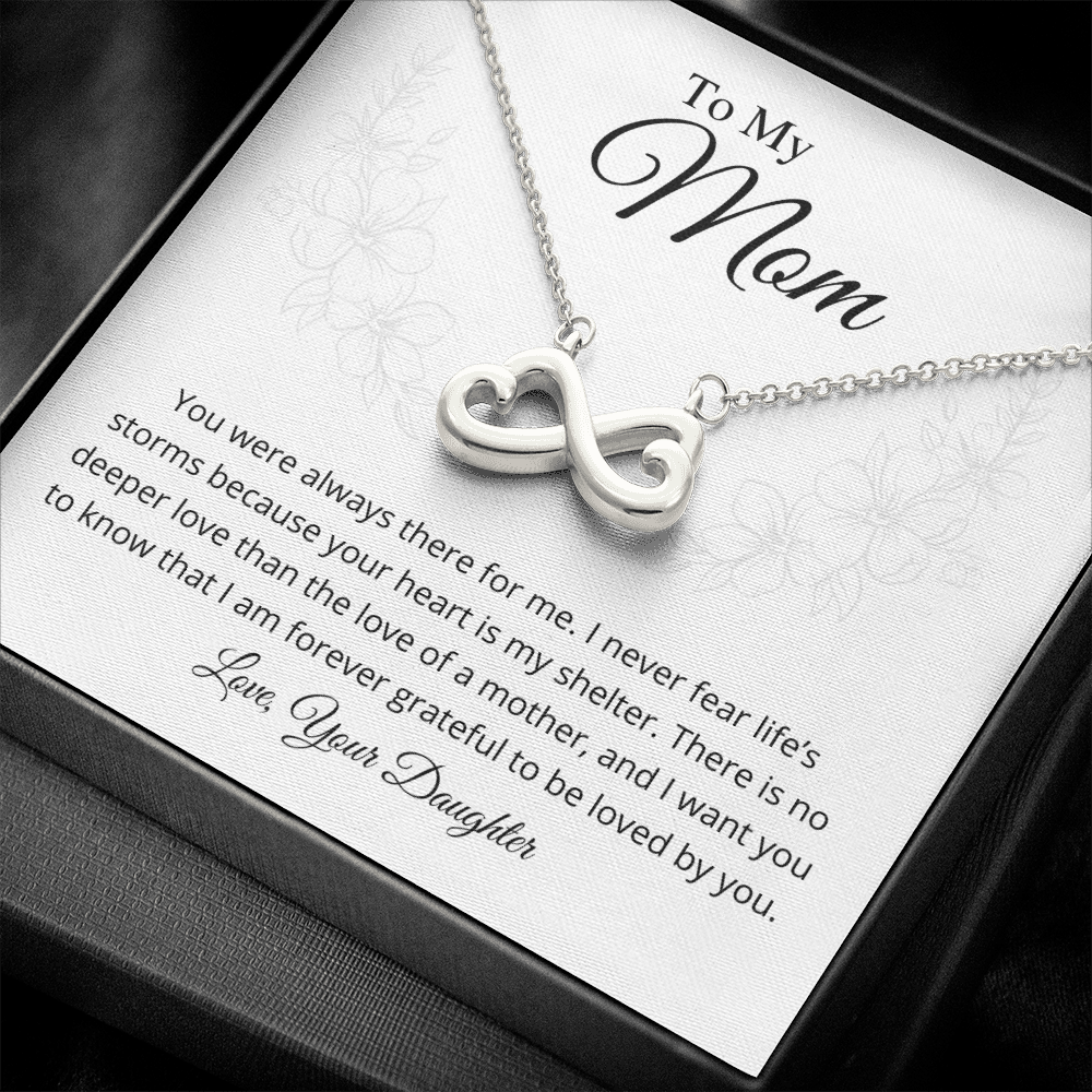 You were always there for me - Infinity Hearts Necklace From Daughter