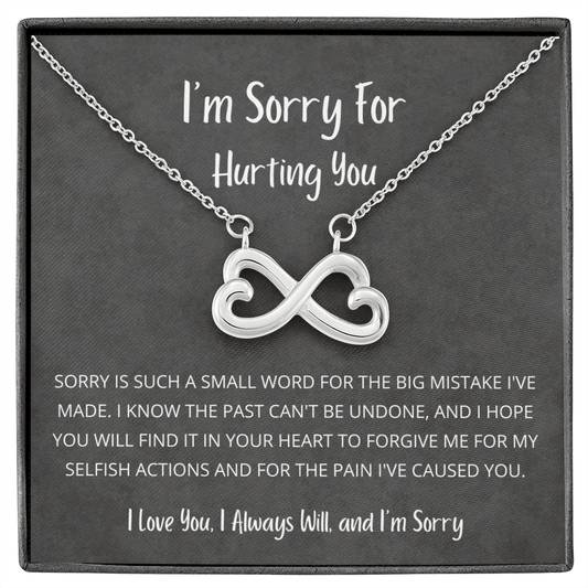 Sorry is such a small word - Infinity Hearts (Charcoal)