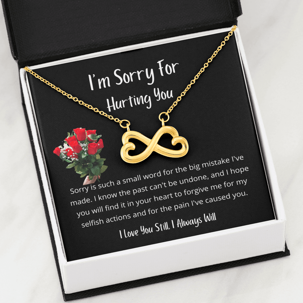Sorry is such a small word - Infinity Hearts Necklace (R)