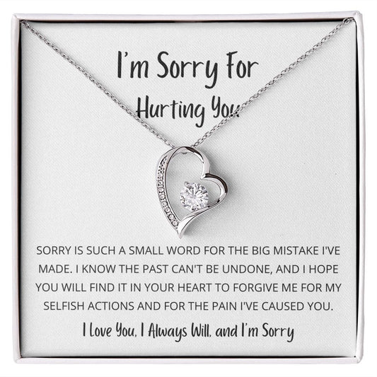 Sorry is such a small word - Forever Love Necklace (B/W)