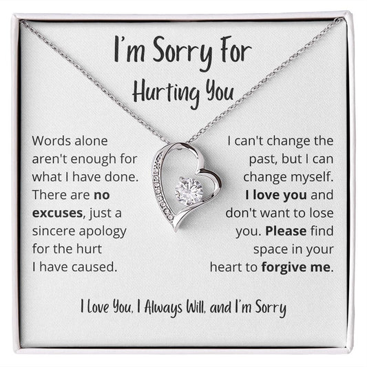 No Excuses, I Love You, Please Forgive Me - Forever Love Necklace