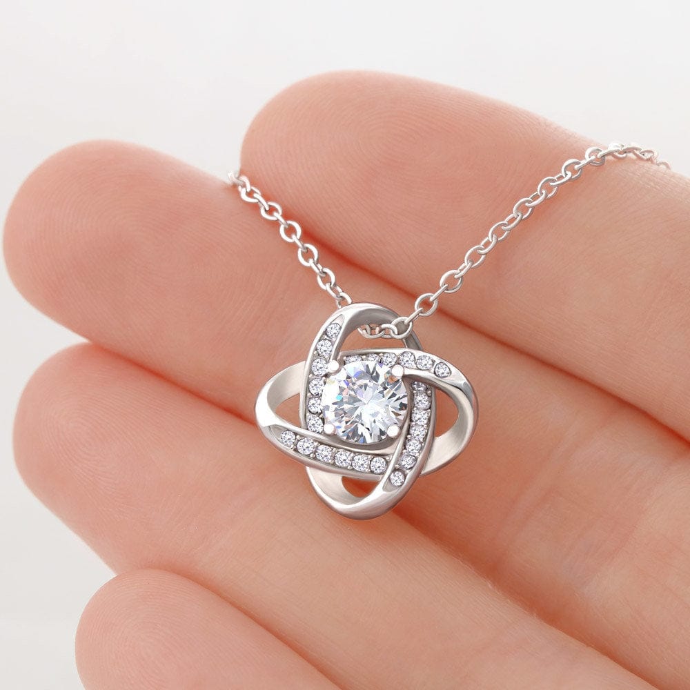 It is our greatest honor and happiness (B/W) Love Knot Necklace