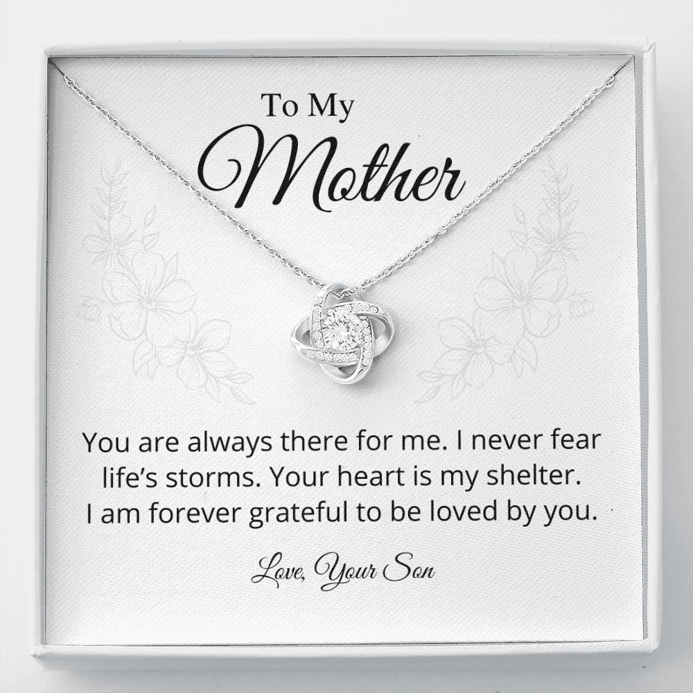 Thank you for always being there - Love Knot Necklace