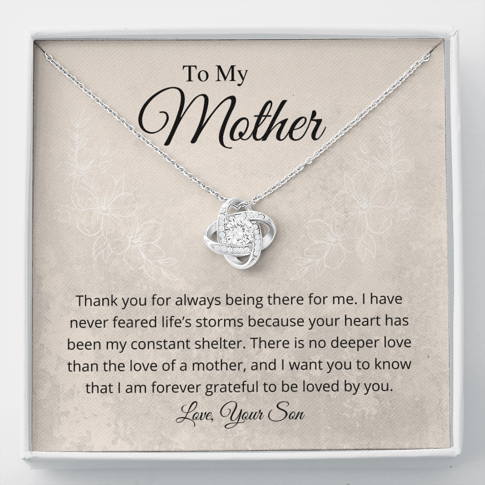 Thank you for always being there for me - Love Knot Necklace (B/T)