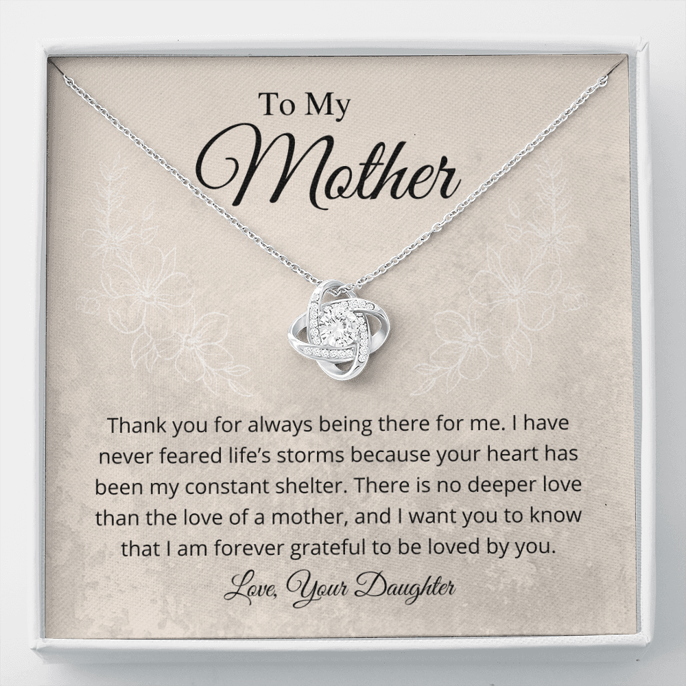 Thank you for being there - Love Knot Necklace from Daughter (B/T)