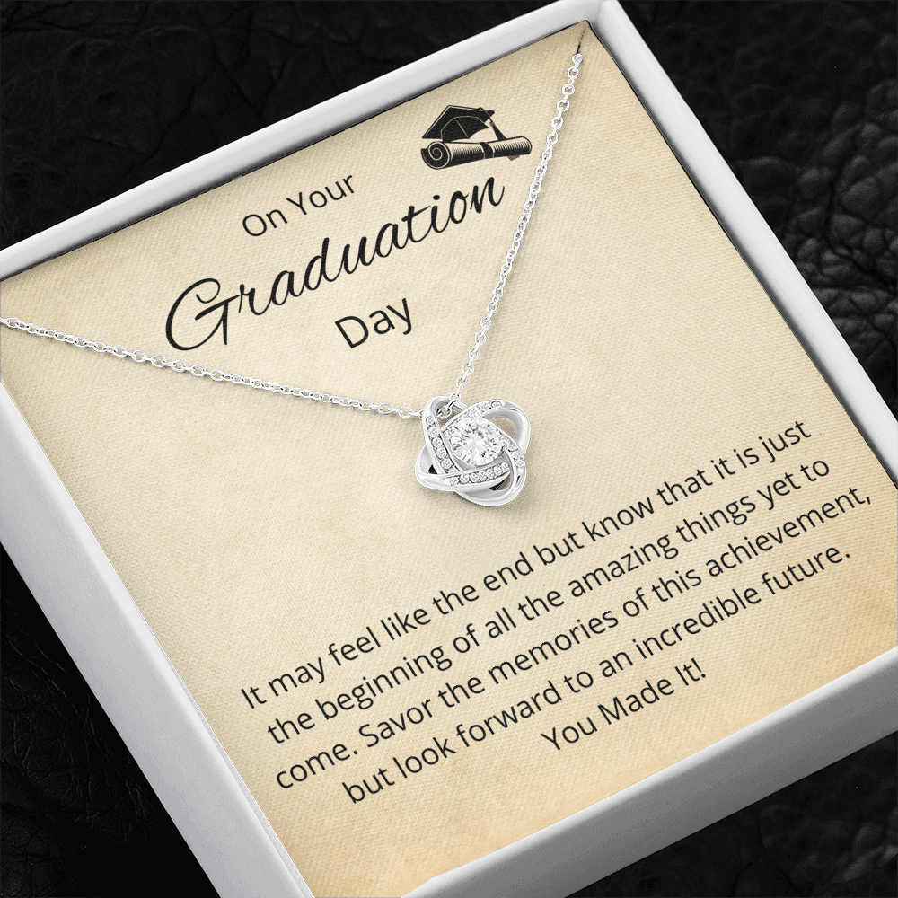 It may feel like the end but know that it is just the beginning - Love Knot Necklace (G)