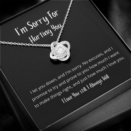 I let you down and I'm sorry - Love Knot Necklace