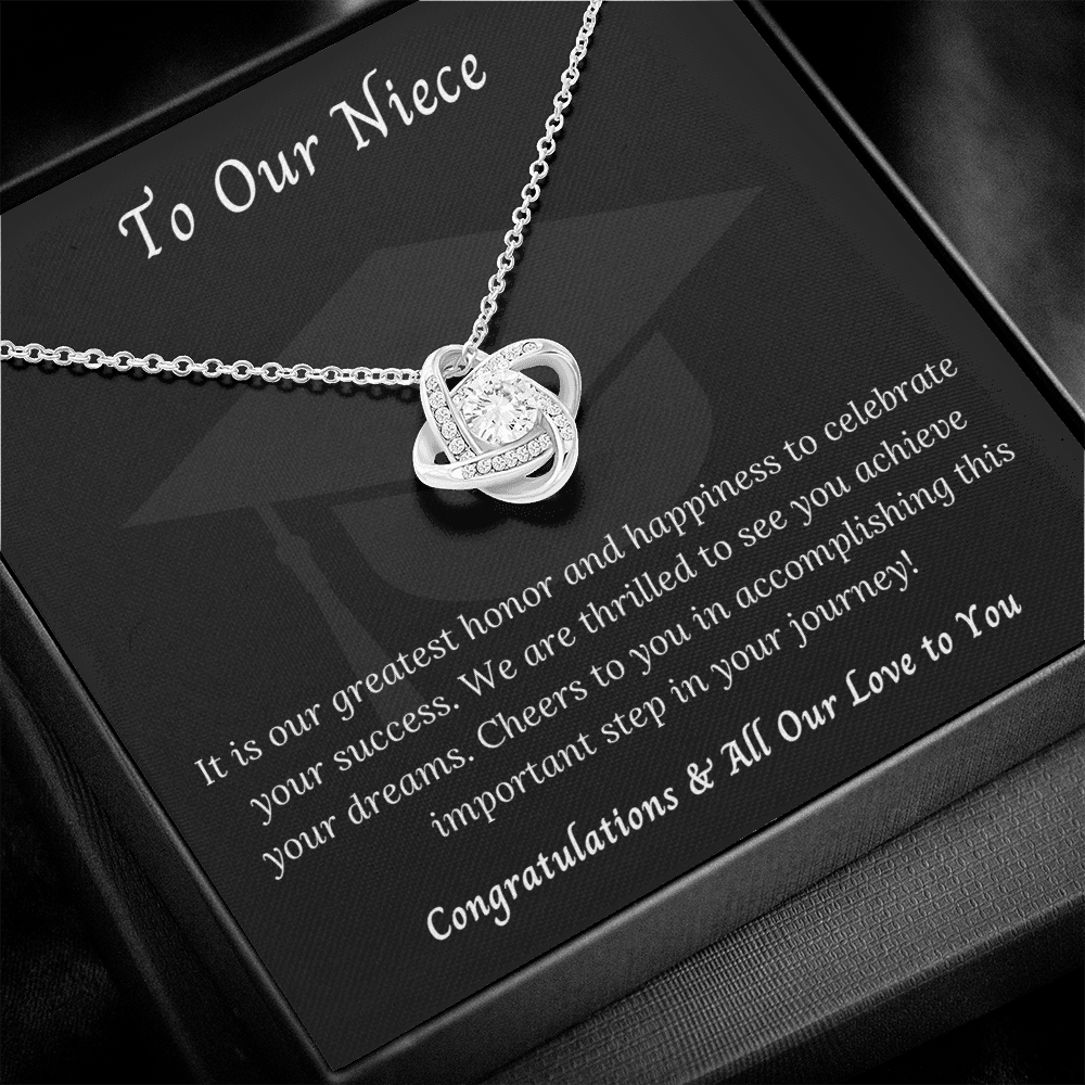 It is our greatest honor and happiness - Love Knot Necklace Niece W/B