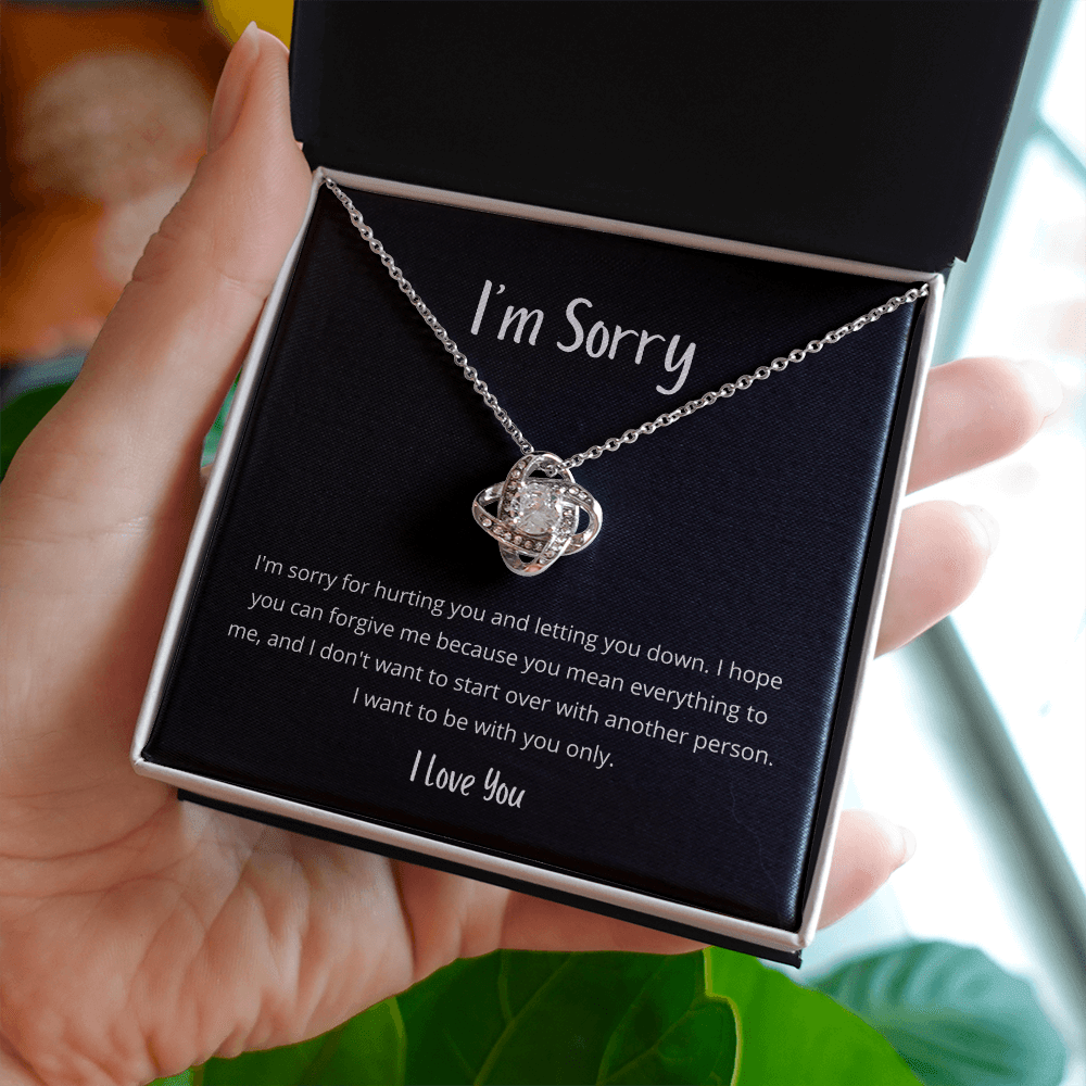 I hope you can forgive me - Love Knot Necklace