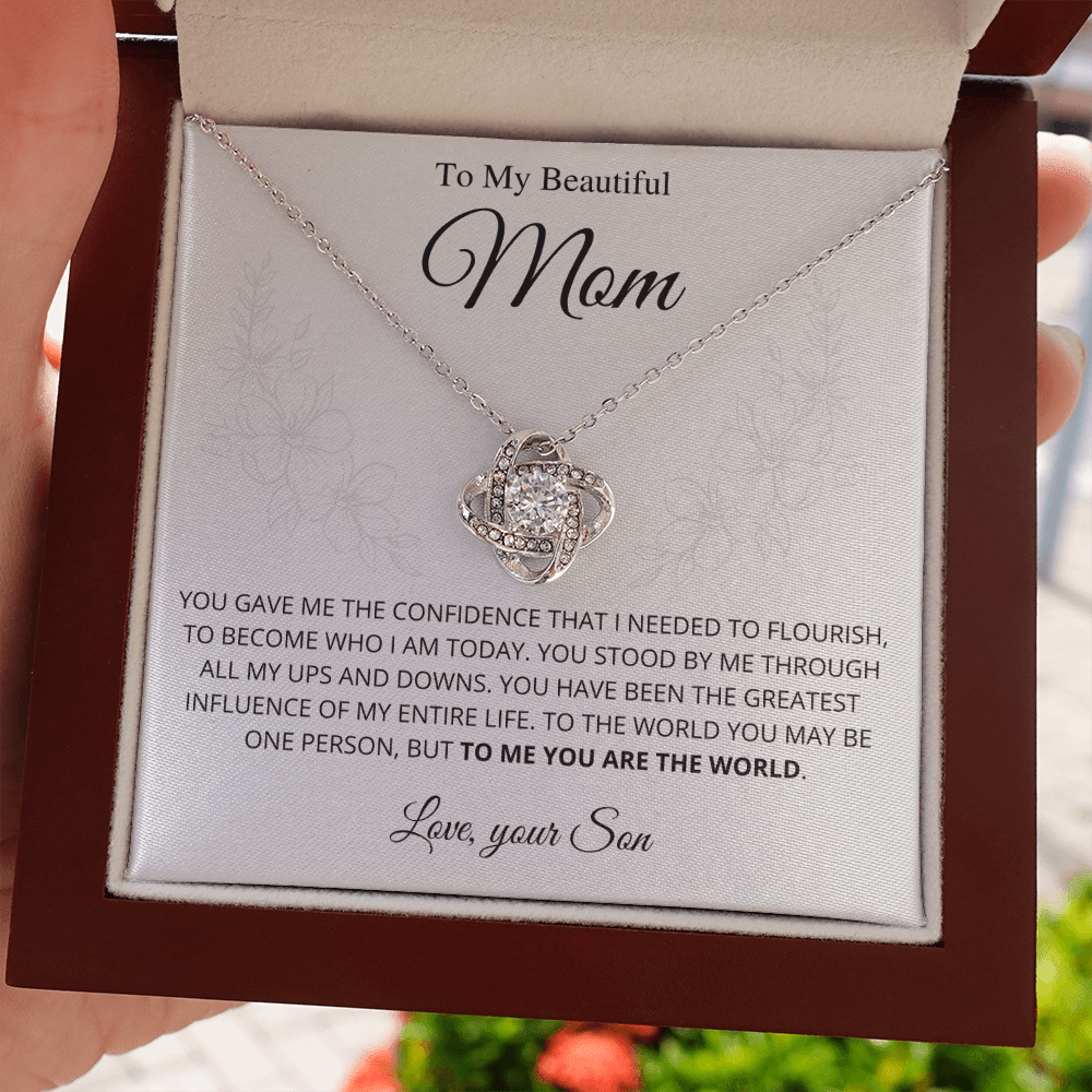 You gave me the confidence that I needed to flourish - Love Knot Necklace From Son